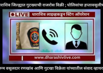 धाराशिव जिल्ह्यात गुटख्याची राजरोस विक्री ; पोलिसांचा हप्तावसुलीचा धंदा