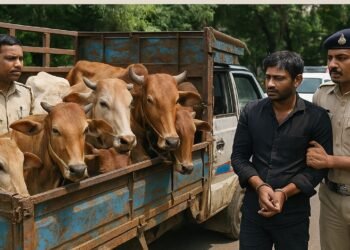 भूम : कत्तलीसाठी गायींची बेकायदेशीर वाहतूक; ४.७५ लाखांचा मुद्देमाल जप्त, दोघांवर गुन्हा दाखल