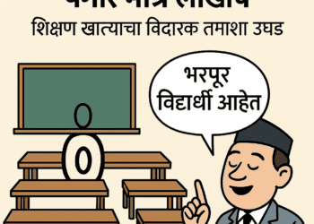 नाटकाचे तीन अंक: ‘पटसंख्या शून्य, पगार मात्र लाखोंचे’  — शिक्षण खात्याचा विदारक तमाशा उघड !