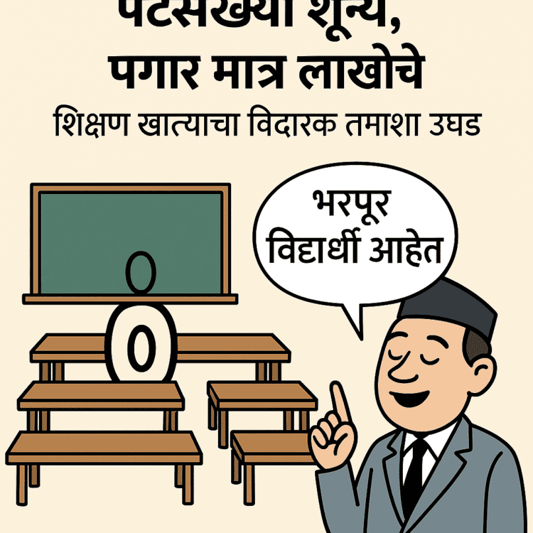 नाटकाचे तीन अंक: ‘पटसंख्या शून्य, पगार मात्र लाखोंचे’  — शिक्षण खात्याचा विदारक तमाशा उघड !