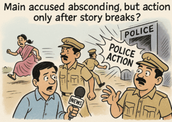 “मुख्य आरोपी फरार, पण कारवाई ‘स्टोरी ब्रेक’ झाल्यावरच?”