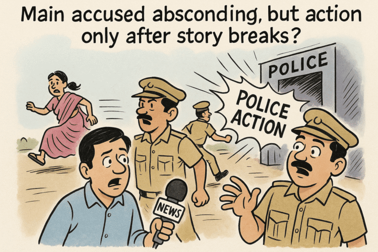 “मुख्य आरोपी फरार, पण कारवाई ‘स्टोरी ब्रेक’ झाल्यावरच?”