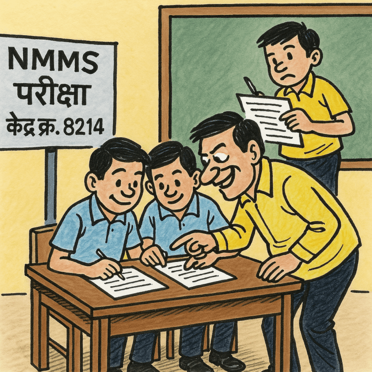NMMS परीक्षेत लोहारा केंद्रावर सामूहिक कॉपीचा गंभीर आरोप