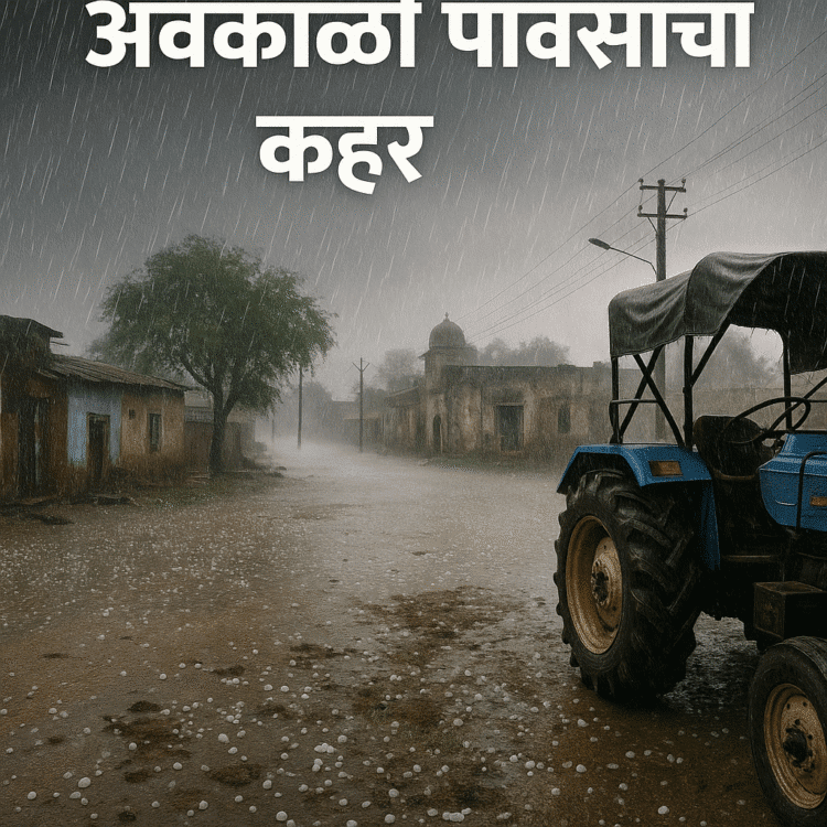 उमरग्यात अवकाळी पावसाचा कहर: वीज पडून शेतकऱ्याचा मृत्यू, गाय – बैलही दगावला