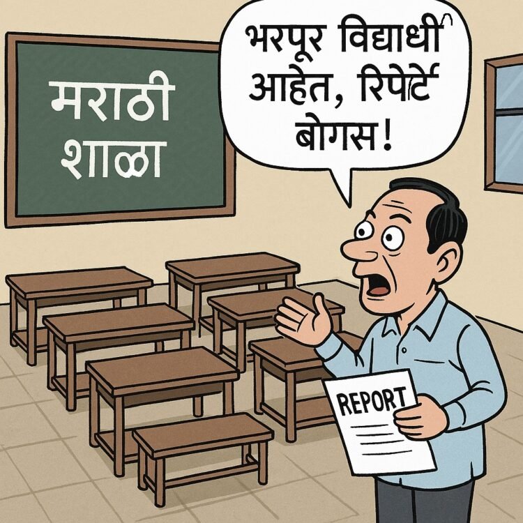 शाळा रिकामी, पटसंख्या शून्य… पण कारभार ‘भारी’!