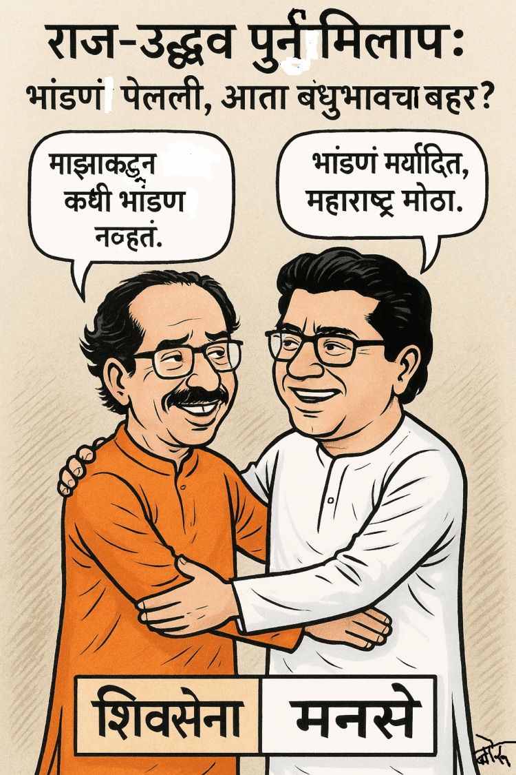 “राज-उद्धव पुनर्मिलाप : भांडणं पेलली, आता बंधुभावाचा बहर?”