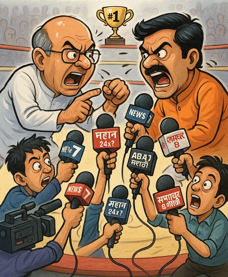 मराठी न्यूज चॅनल्सची ‘नंबर १’ची दंगल: कोण कुणाला भिडतंय, आणि प्रेक्षक कुठे पिळतोय?