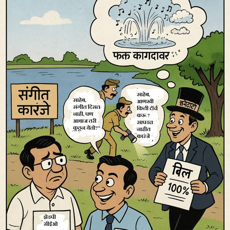 धाराशिवकरांच्या १ कोटीच्या संगीत कारंज्याला लागला ‘अदृश्य’ सुरूंग!