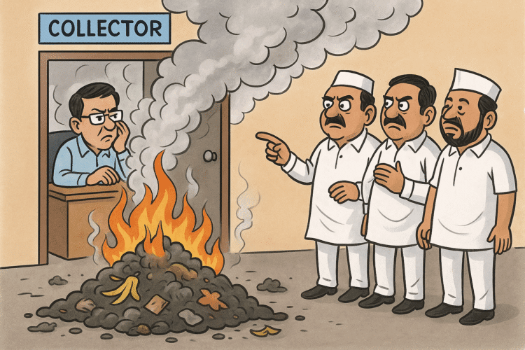 धाराशिव कचरा पुराण: धुराच्या लोळात राजकीय खिचडी!