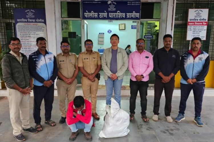धाराशिव पोलिसांची मोठी कारवाई, मुंबईला जाणारा सव्वा लाखांचा गांजा जप्त