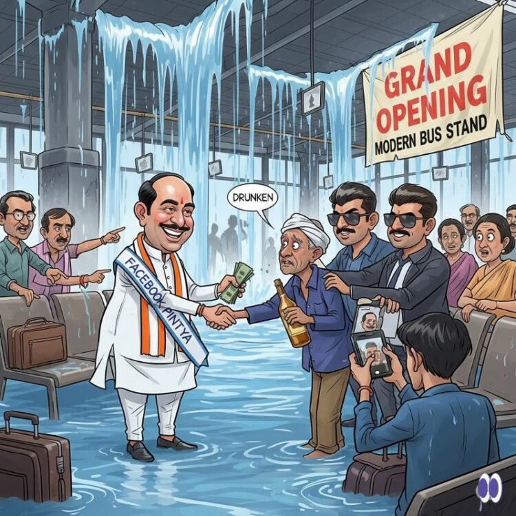 फेसबुक पिंट्या – भाग ७: आठ कोटींचे ‘वॉटर पार्क’ आणि दारुड्या शेतकऱ्याचा ‘डॅमेज कंट्रोल’