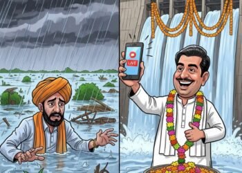 फेसबुक पिंट्या – भाग ५: बळीराजाची जलसमाधी आणि पिंट्याचा ‘जल-आनंदोत्सव’