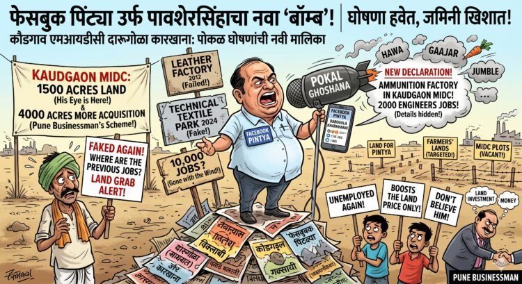 फेसबुक पिंट्या उर्फ पावशेरसिंहाचा नवा ‘बॉम्ब’! लेदर, टेक्सटाईल गेलं हवेत, आता कौडगावात थेट ‘डिफेन्स मॅन्युफॅक्चरिंग हब’?