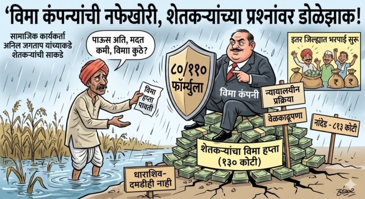 विमा कंपनीची नफेखोरी आणि शासनाची बघ्याची भूमिका! धाराशिवचे शेतकरी वाऱ्यावर