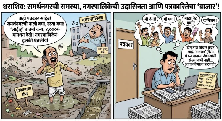 हजार रुपयांची ‘लाईव्ह’ बातमी, कुंभकर्ण नगरपालिका आणि पत्रकारितेचा ‘बाजार’