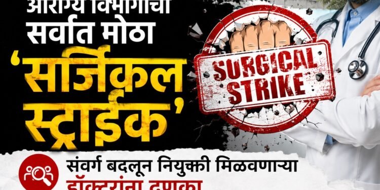 आरोग्य विभागाचा सर्वात मोठा ‘सर्जिकल स्ट्राईक’; संवर्ग बदलून नियुक्ती मिळवणाऱ्या डॉक्टरांना दणका
