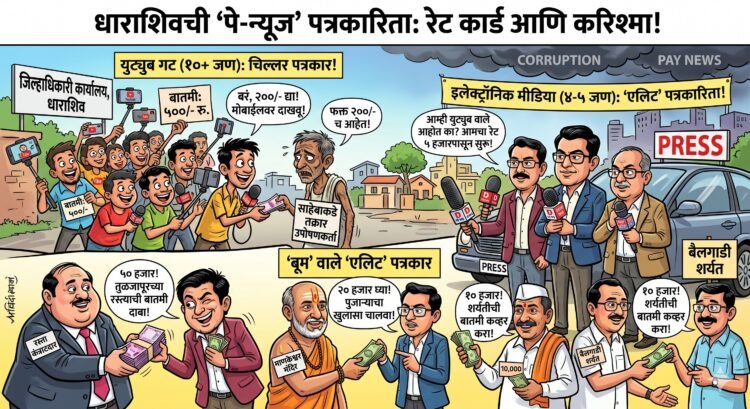 धाराशिवचे ‘पे-न्यूज’ स्टार्टअप्स: बातमीसाठी ‘रेट कार्ड’ आणि पत्रकारांचे दोन भन्नाट गट!