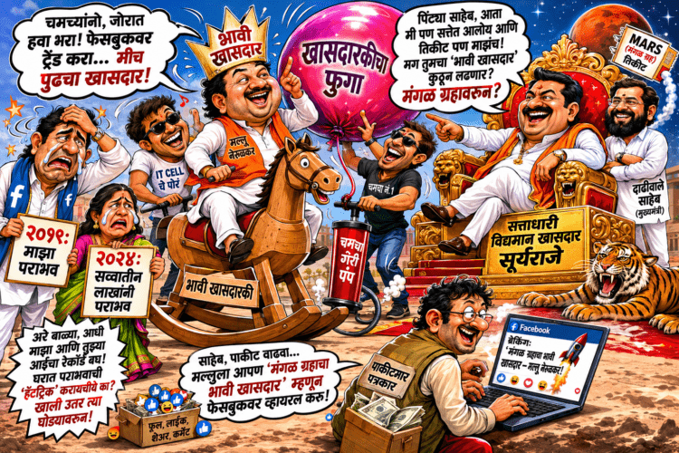 ‘सूर्यराजे’ सत्तेत, ‘फेसबुक पिंट्या’ची गोची, आणि ‘मल्लू नेरूळकर’ला ‘भावी खासदारकी’चे डोहाळे!