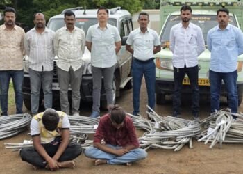 पवनचक्कीच्या तारा चोरणारी टोळी स्थानिक गुन्हे शाखेच्या जाळ्यात; १६.७० लाखांचा मुद्देमाल जप्त