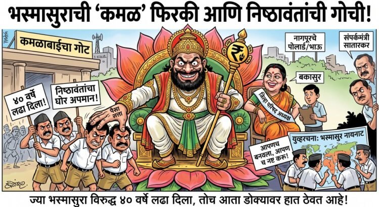  कमळाबाईच्या दरबारातला मॉडर्न भस्मासुर आणि निष्ठावंतांची गोची!