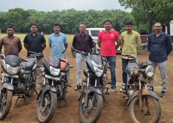 धाराशिवमध्ये मोटारसायकल चोरटा जेरबंद; चार दुचाकी जप्त