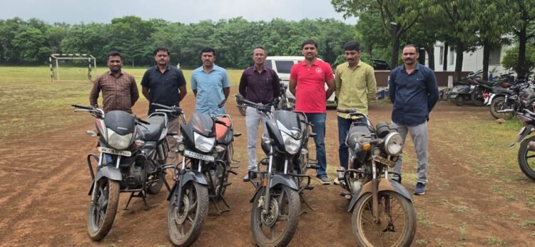 धाराशिवमध्ये मोटारसायकल चोरटा जेरबंद; चार दुचाकी जप्त