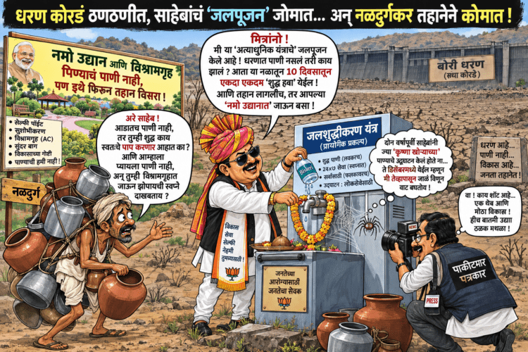 आडातच नाही पाणी, तर पोहऱ्यात कुठून येणार? नळदुर्गला १० दिवसाआड पाणी अन् साहेबांचे ‘जलपूजनाचे’ नाटक!