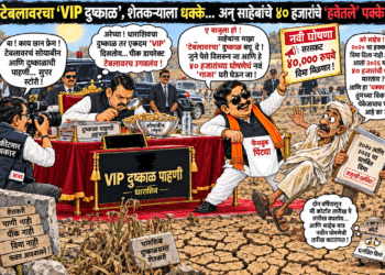 टेबलावरचे ‘सोयाबीन’, शेतकऱ्यांना धक्के अन् साहेबांचे ४० हजारांचे नवे ‘विमा’ गाजर!